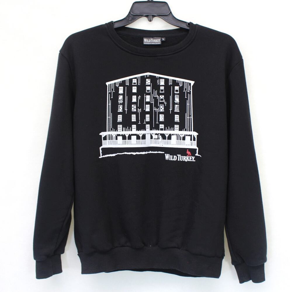 Wild Turkey designed by Love & Victory black spell out sweater sweatshirt Large